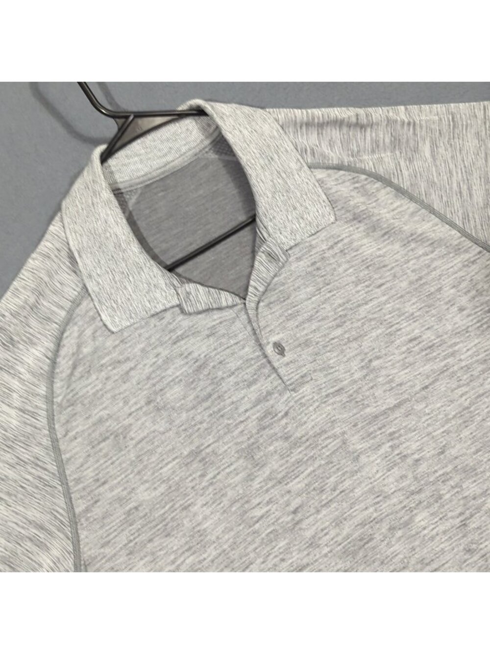 Lululemon Shirt Men's XL Gray Metal Vent Tech Polo Performance Stretch